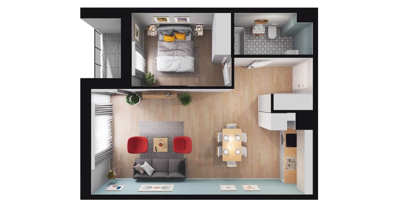 Moderato I​I​I | mieszkanie 2-pok. | C34 - Pełny obrazek: 3/9