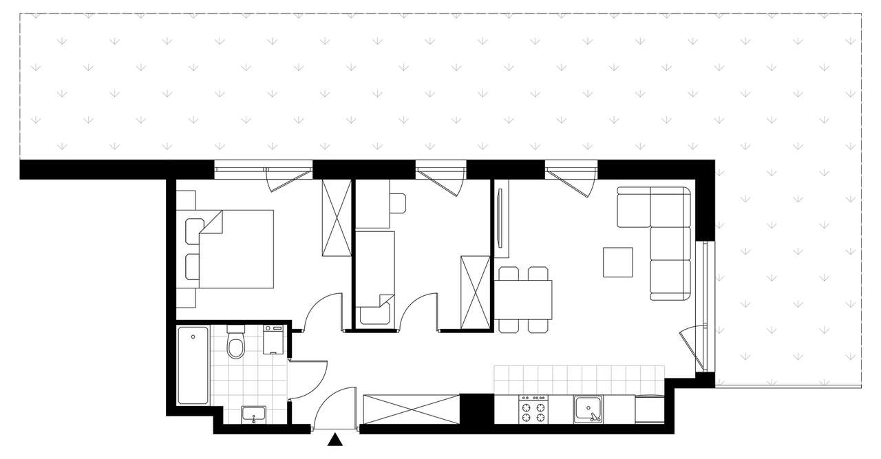3-pokojowe mieszkanie 50m2 + ogródek Bez Prowizji - Pełny obrazek: 3/8