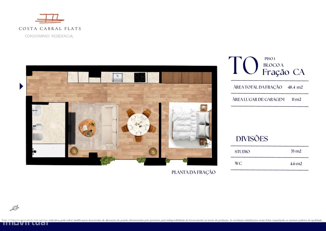 Apartamento T0 no Empreendimento CC FLATS-5