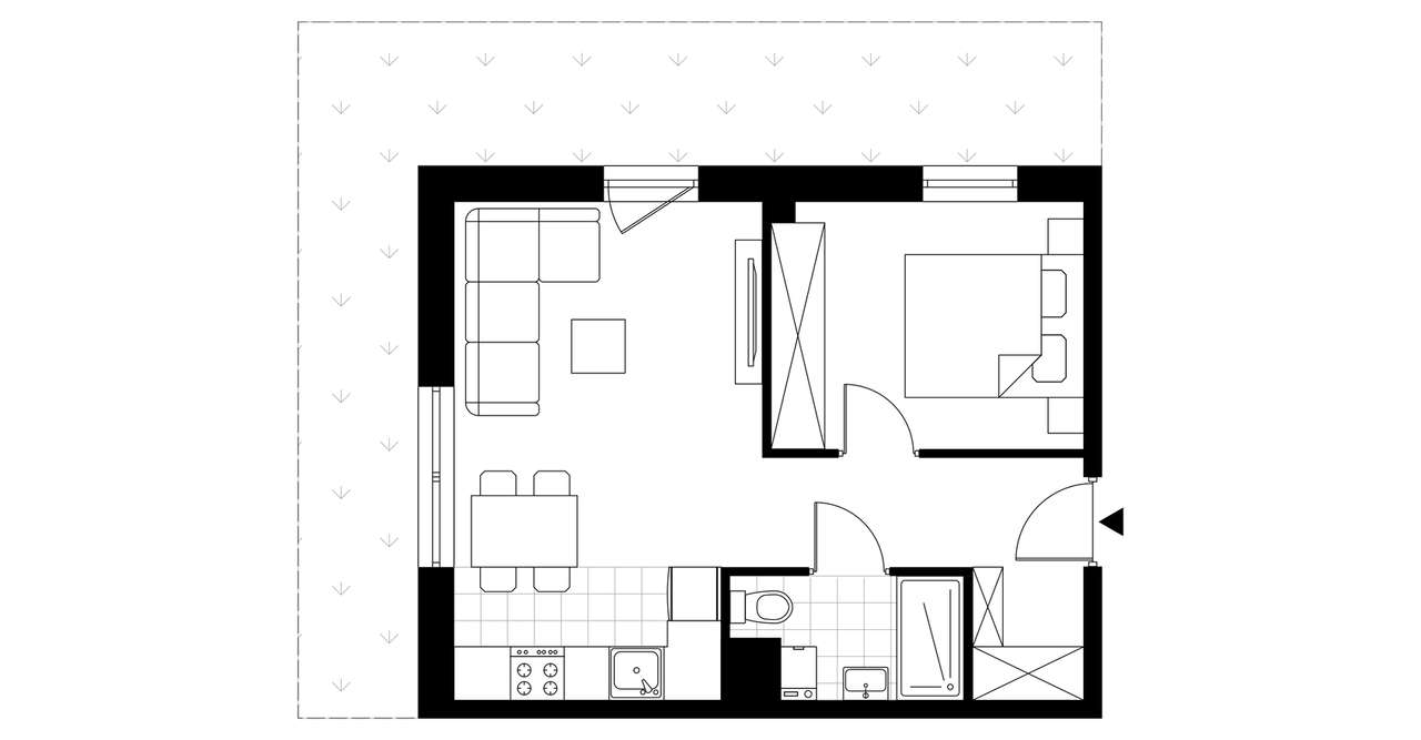 Pod Jeleniami | mieszkanie 2-pok. | A1.0/9 - Pełny obrazek: 4/9