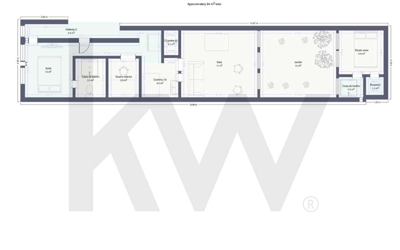 Apartamento T1+1 com Quintal e Anexo Remodelado na Rua da Graça, Lisbo-7