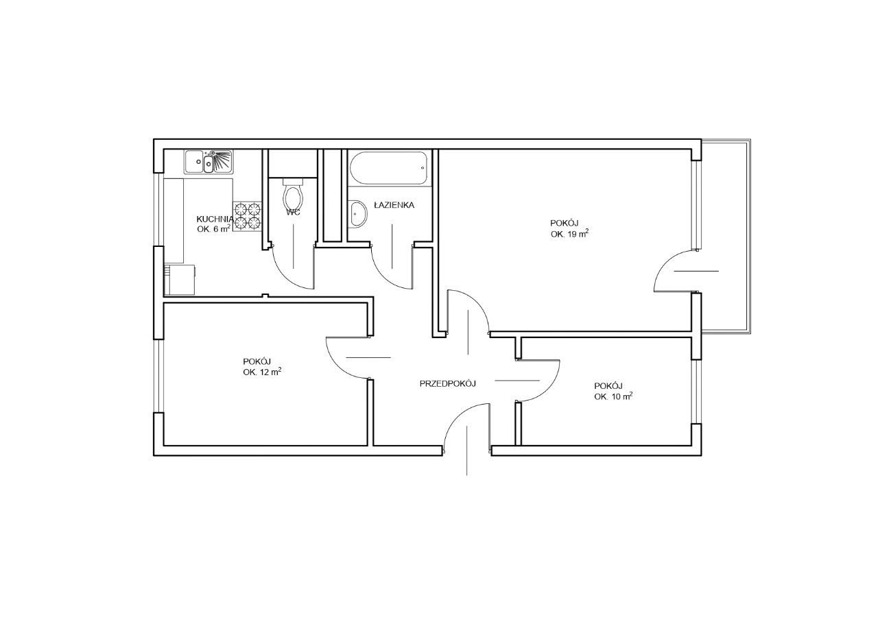 Mieszkanie PÓŁNOC Częstochowa 60m2