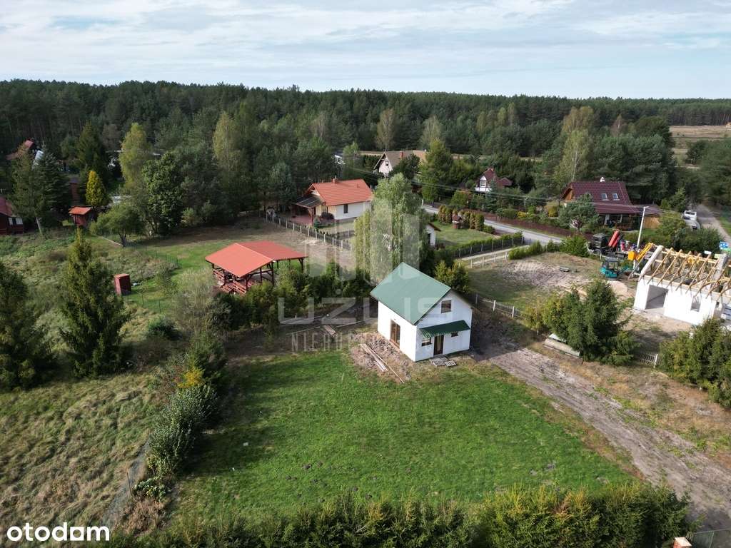 Słoneczna działka pod lasem z drewnianym domkiem - Pełny obrazek: 5/9