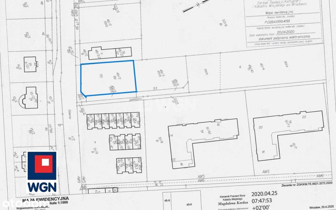 Działka, 1 216 m², Wrocław - Pełny obrazek: 5/5