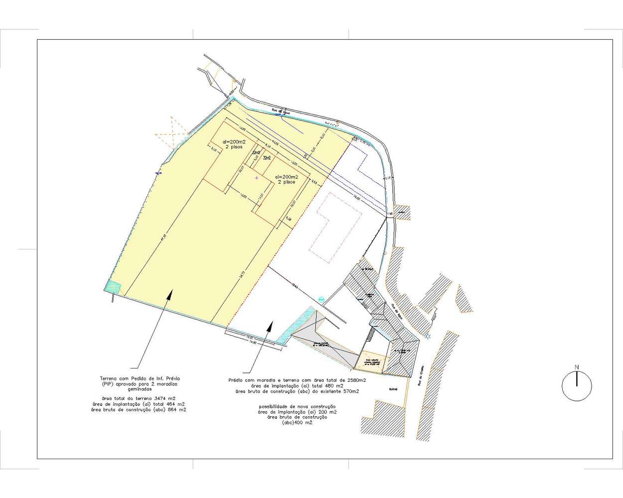 Terreno c/PIP 2Moradias Geminadas | Argoncilhe SMF-Gaia /Porto/Espinho - Grande imagem: 3/3