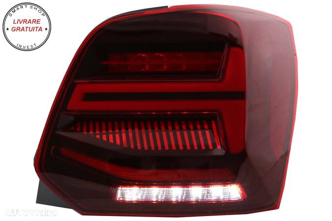 Stopuri Full LED VW POLO 6R 6C 61 (2011-2017) Semnal Dinamic Led Vento Look- livrare gratuita - 17