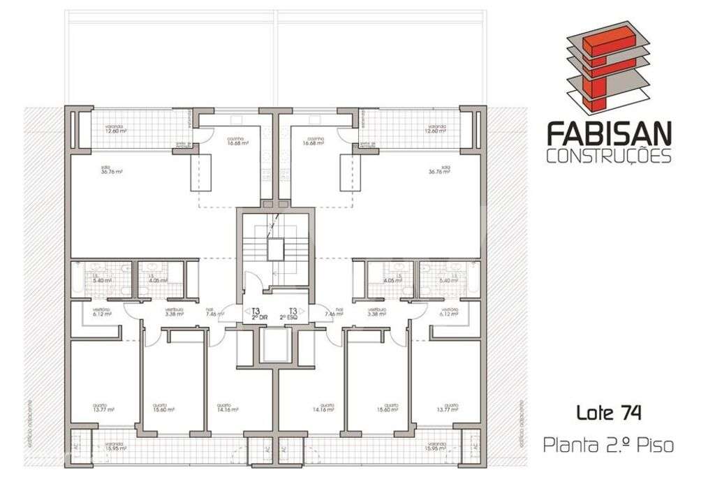 Apartamento T3 em construção, com garagem e varandas. Acabamentos de l - Grande imagem: 2/6