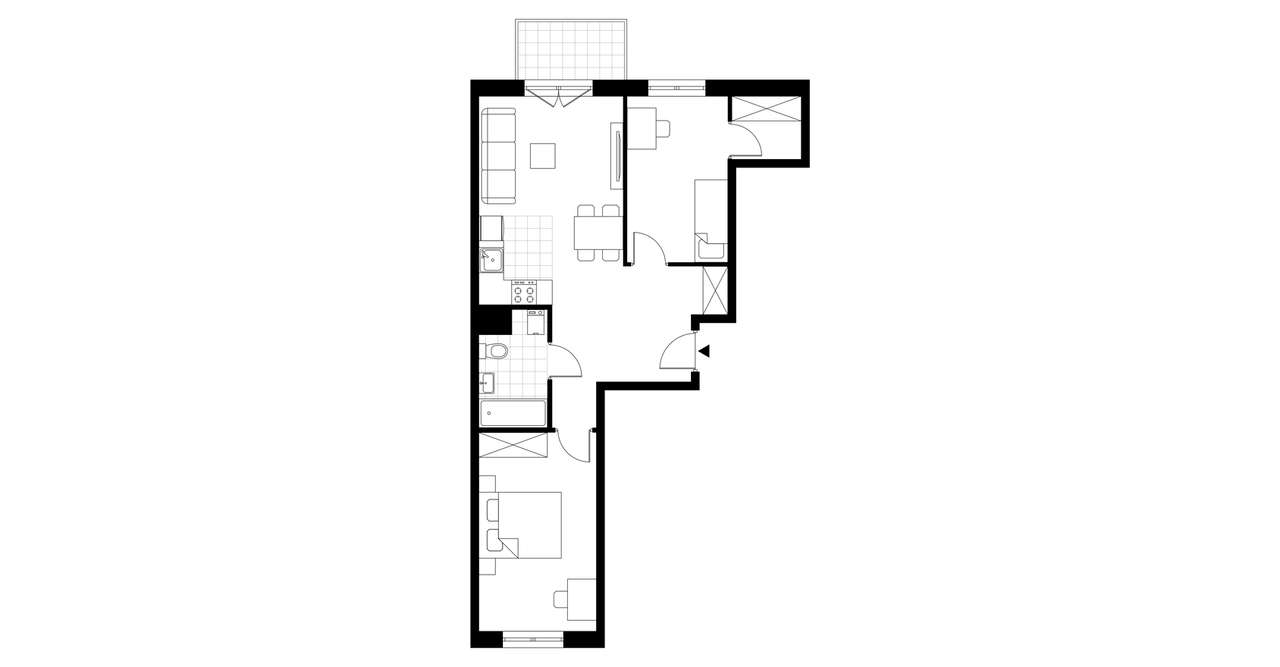 ul. Glogera | mieszkanie 3-pok. | F_12 - Pełny obrazek: 4/9