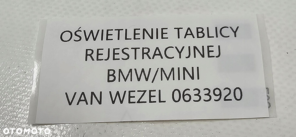 NOWE OŚWIETLENIE TABLICY REJESTRACYJNEJ BMW / MINI - 0633920 - 5