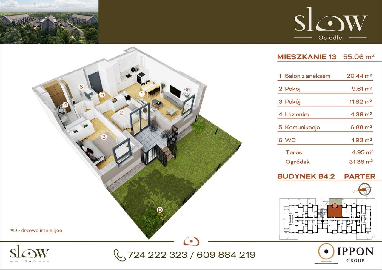 Osiedle Slow | mieszkanie 3-pok. | B4_2_13 - Pełny obrazek: 2/11
