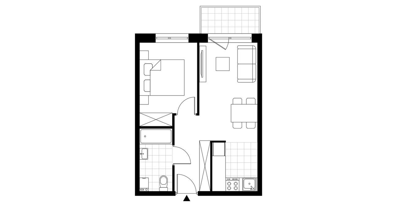 2-pokojowe mieszkanie 35m2 + balkon Bez Prowizji - Pełny obrazek: 4/9