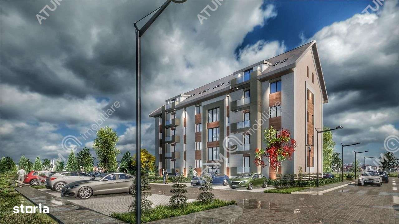 Apartament cu 3 camere 2 bai balcon si loc parcare situat in Talmaciu - Imagine principală: 2/12