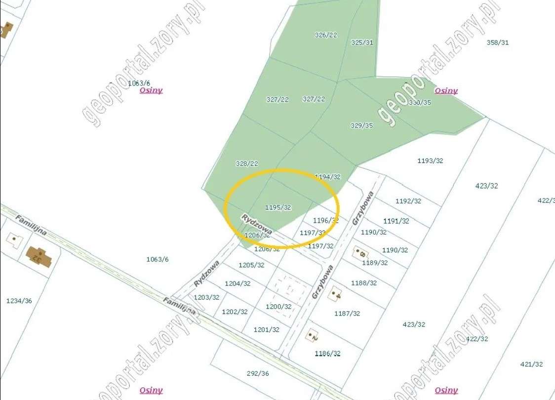 Działka budowlana 1819 m² w Żorach – Osiny - Bez pośredników - Pełny obrazek: 3/3