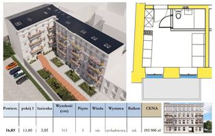 Kawalerka inwestycyjna w odrestaurowanej kamienicy