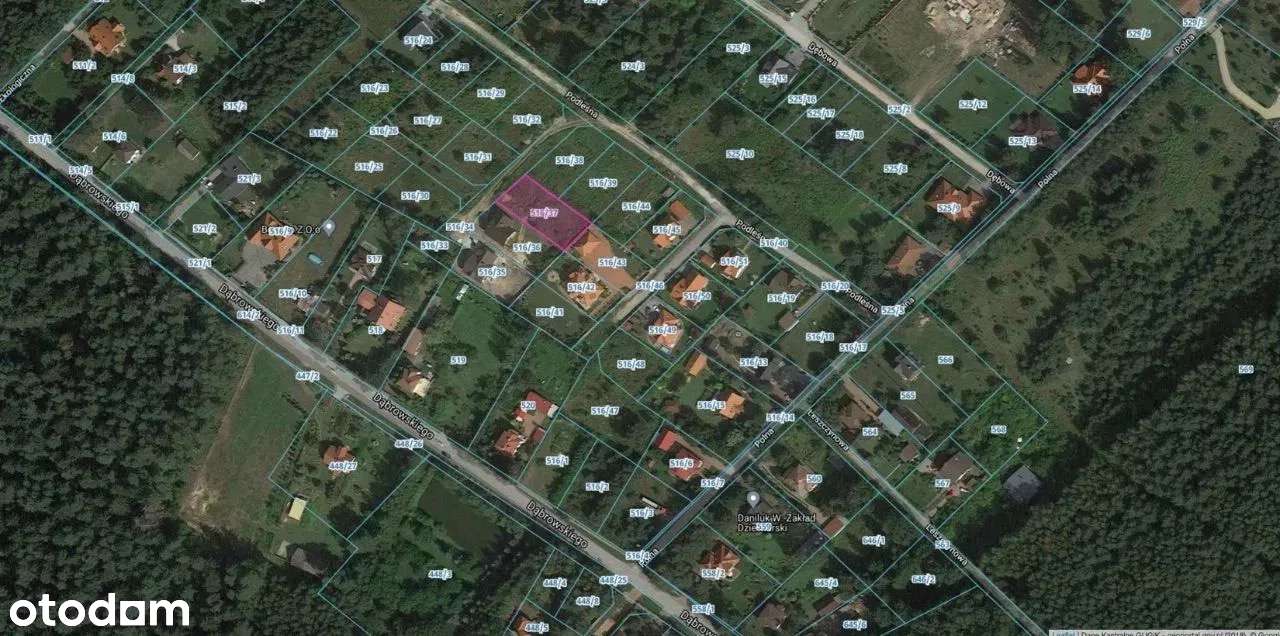 działka bud . Niewodnica Koś. , ul.Podleśna , 847 m2-4