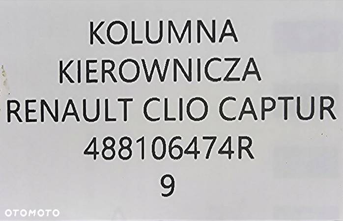 ORG KOLUMNA KIEROWNICZA WSPOMAGANIE ELEKTR. RENAULT CLIO CAPTUR 488106474R - 5