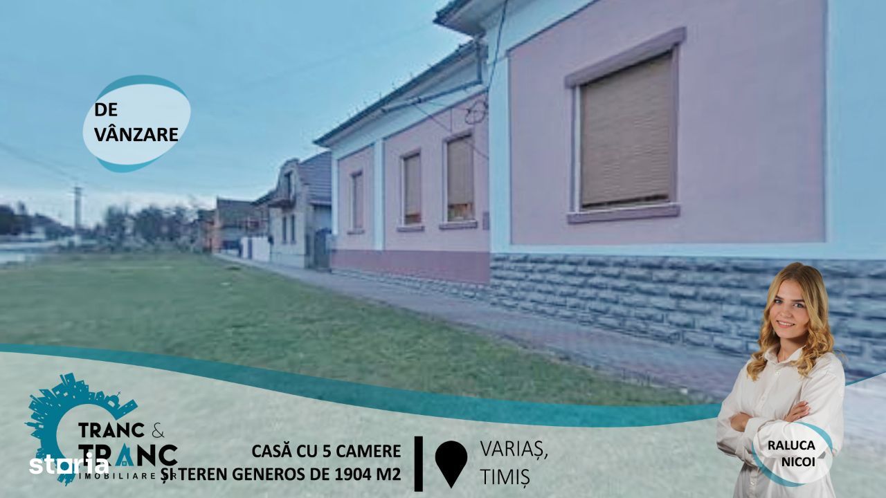 Casa cu 5 camere și teren generos de 1904 m2,în Variaș(ID:29845)