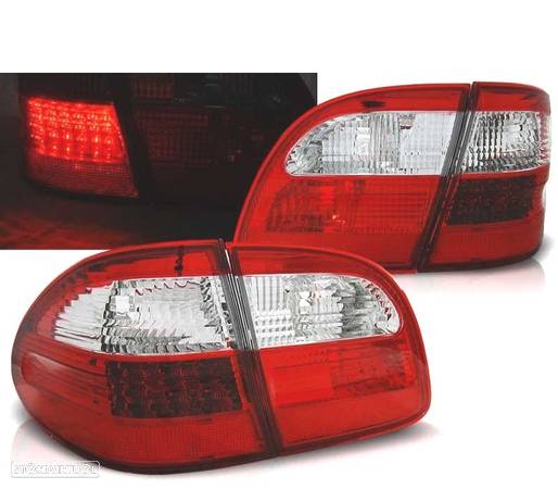 FAROLINS TRASEIROS LED PARA MERCEDES E W211 KOMBI 02-06 VERMELHO BRANCO - 1