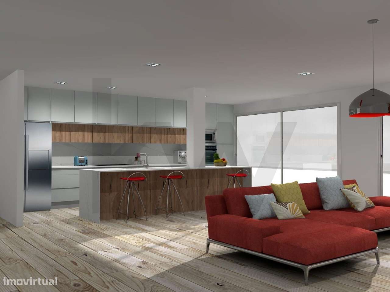 MORADIA T4, ISOLADA C/GARAGEM E PISCINA, INSERIDA NUM LOTE DE 542M2 - - Grande imagem: 3/18