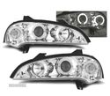 FARÓIS FRONTAIS ANGEL EYES PARA OPEL TIGRA 94-00. FUNDO CROMADO - 1