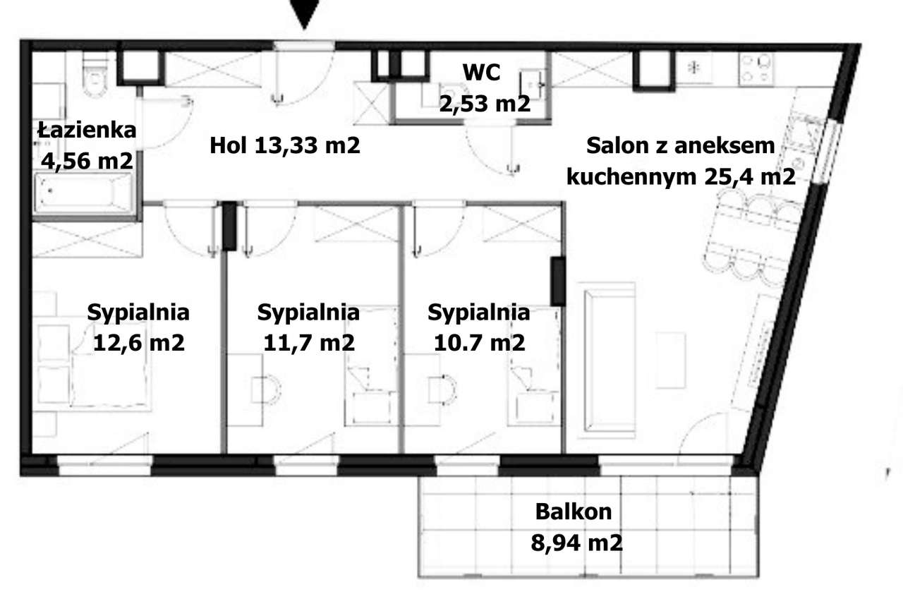 Narożne 4 pok. 10 min. do centrum. Zielone osiedle, niska zabudowa.-5