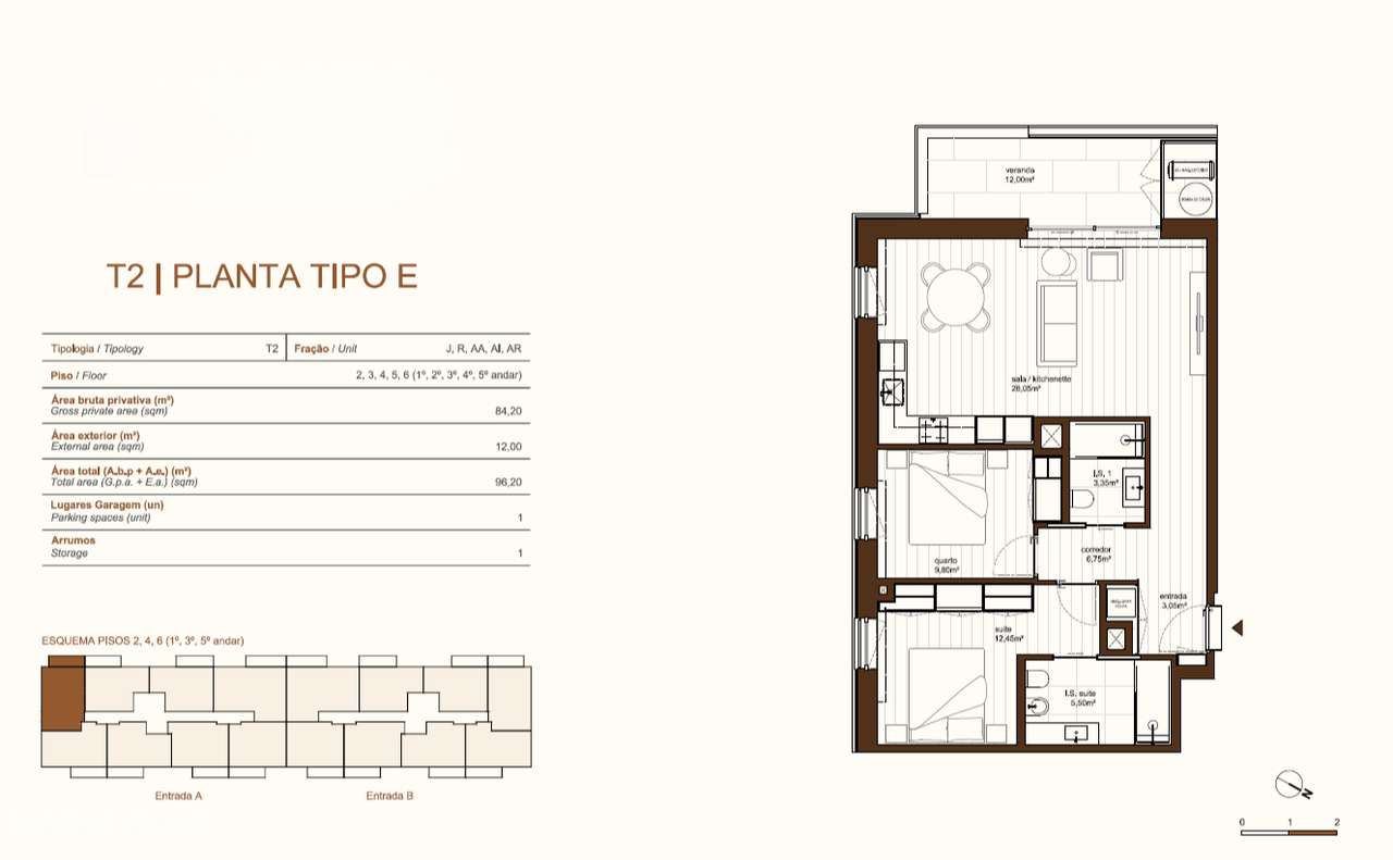 Apartamento T2 com varanda, condomínio fechado no coração de Rio Tinto-15