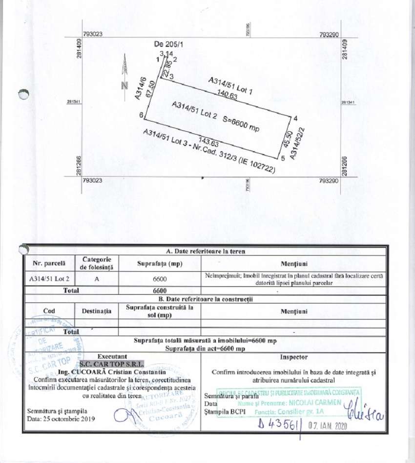 Costinesti teren intravilan 12600 mp distanta de Beach Please 500 m - Imagine principală: 4/5