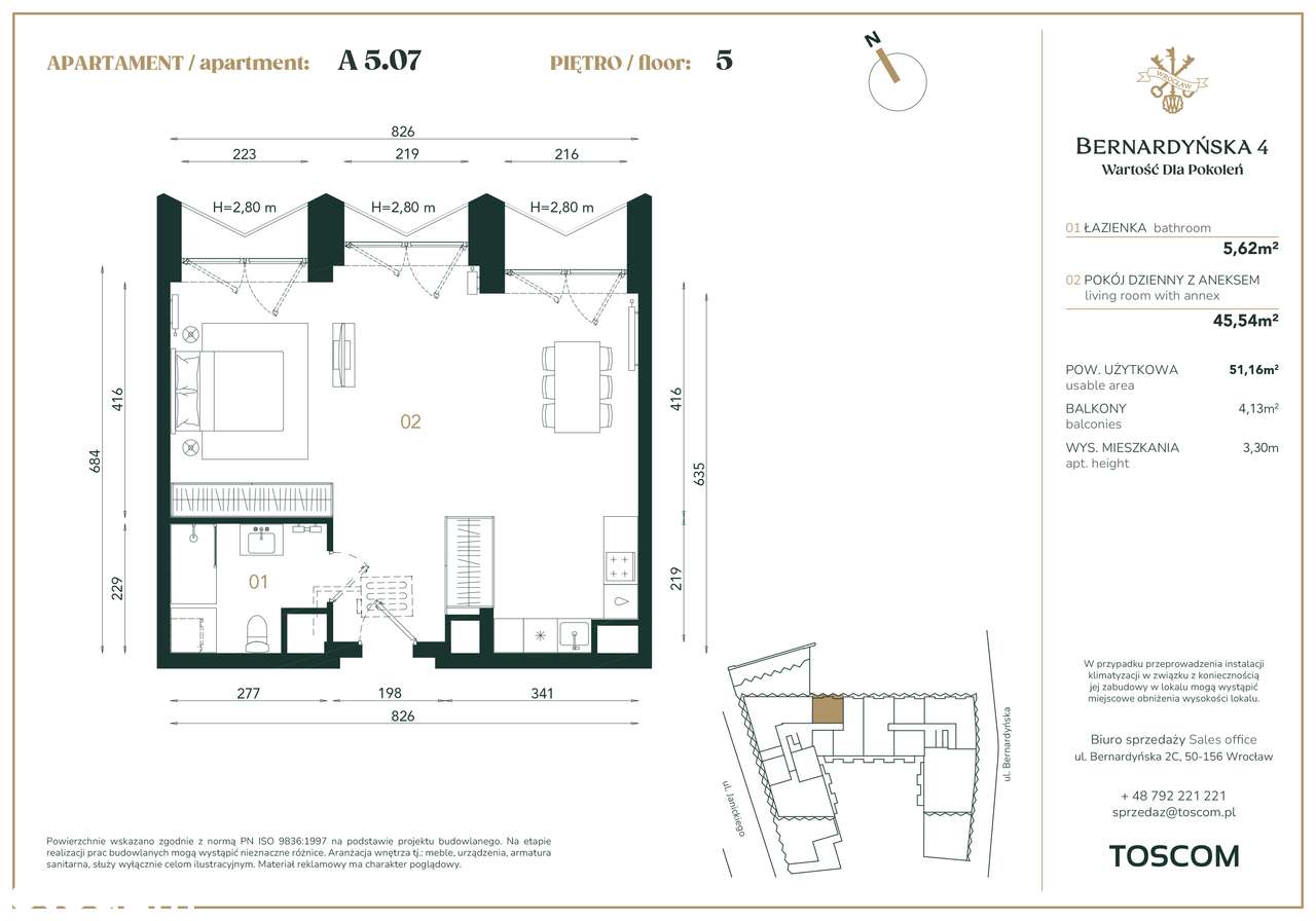 Nowa, obniżona cena | Apartament premium obok Placu Dominikańskiego - Widok 4