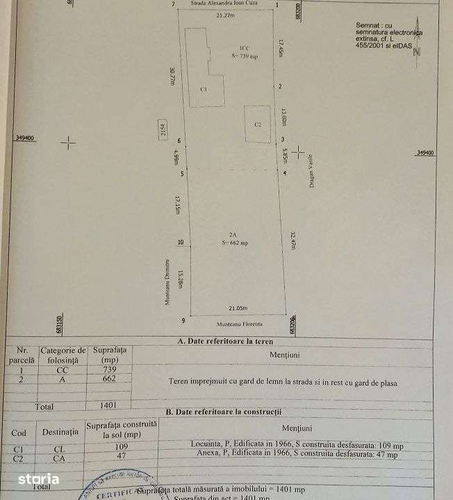 Casa (2 corpuri) si curte de 1401 mp la soseaua principala, Amara!-2