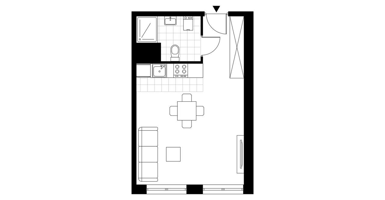 2-pokojowy apartament 31m2 Bezpośrednio - Pełny obrazek: 2/7