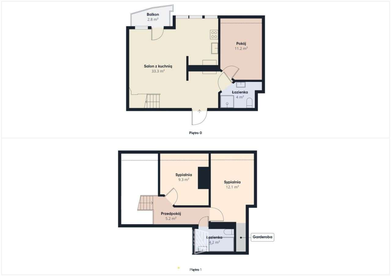 przestronne 2 poziomy, garaż, komórka, balkon - Pełny obrazek: 4/17