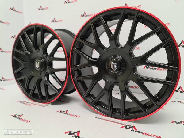 Jantes Fox VR3 Preto Vermelho 18 (Mercedes, BMW, Audi, VW) - 2