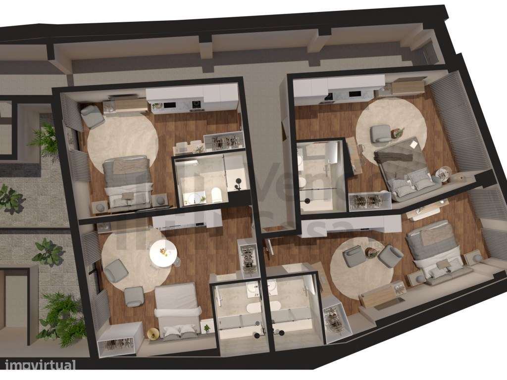 Arrenda-se T0 Novo - Braga Centro Histórico - Grande imagem: 3/12