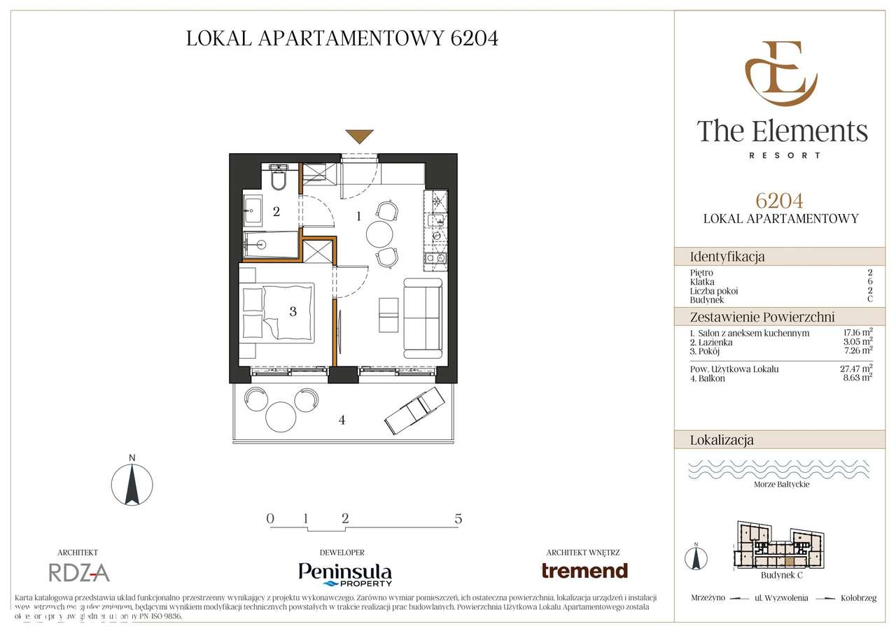 The Elements Resort | apartament 2-pok. | 6204 - Pełny obrazek: 2/7