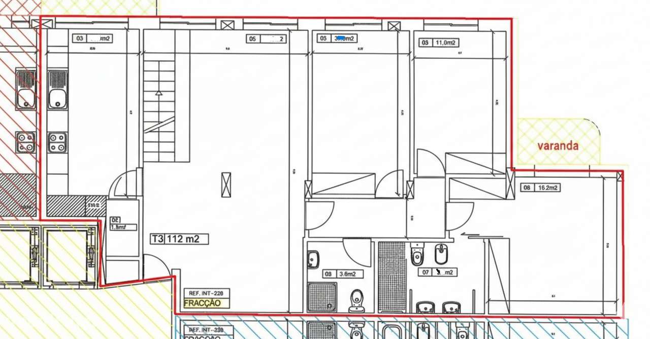 T3 Último Piso c/Terraço Edificio Camaleão- Valongo-31