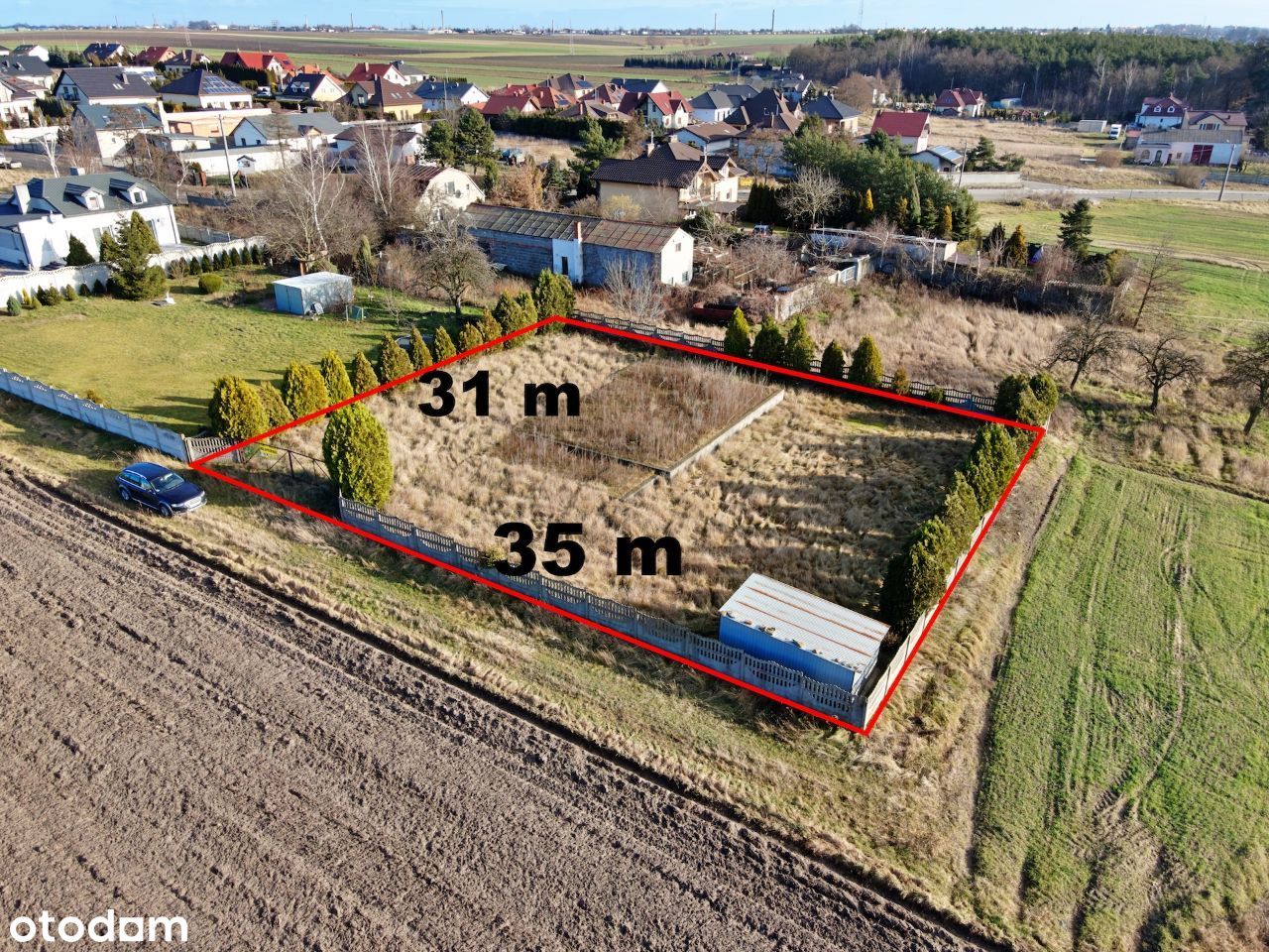 Działka budowlana 1101 m2 – Warszówka