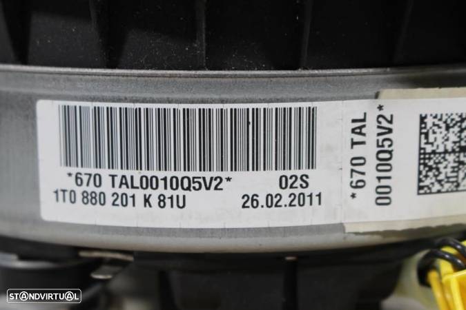 Airbag de Condutor Volkswagen Golf 6 - 1T0880201K / 1T0 880 201 K - 8