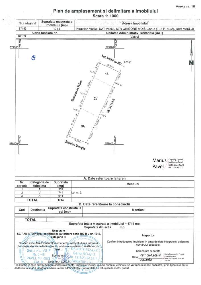TEREN INTRAVILAN 1.700 mp, zona DGASPC Vaslui; - Imagine principală: 2/2