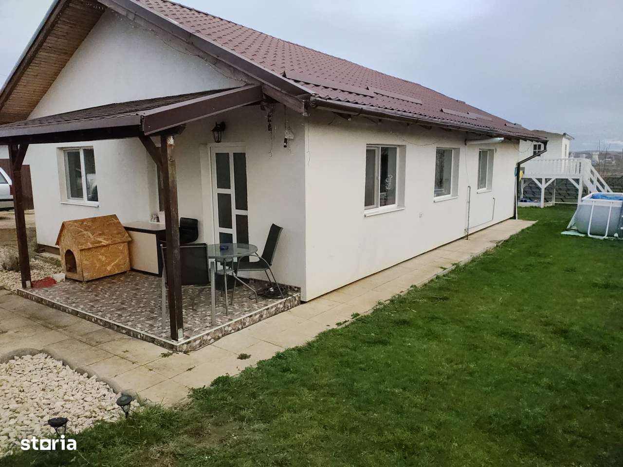 Casa pe un singur nivel, 100 mp teren 500 mp,mobilat, utilat,  Nazna-10