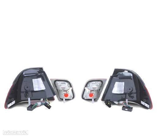 FAROLINS TRASEIROS LED PARA BMW E46 98-01 VERMELHO ESCURECIDO - 3