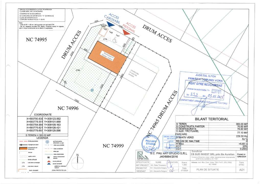 Teren Autorizatie Hala/Showroom Calea Bucuresti Berceni Vidra | #MG4E-5