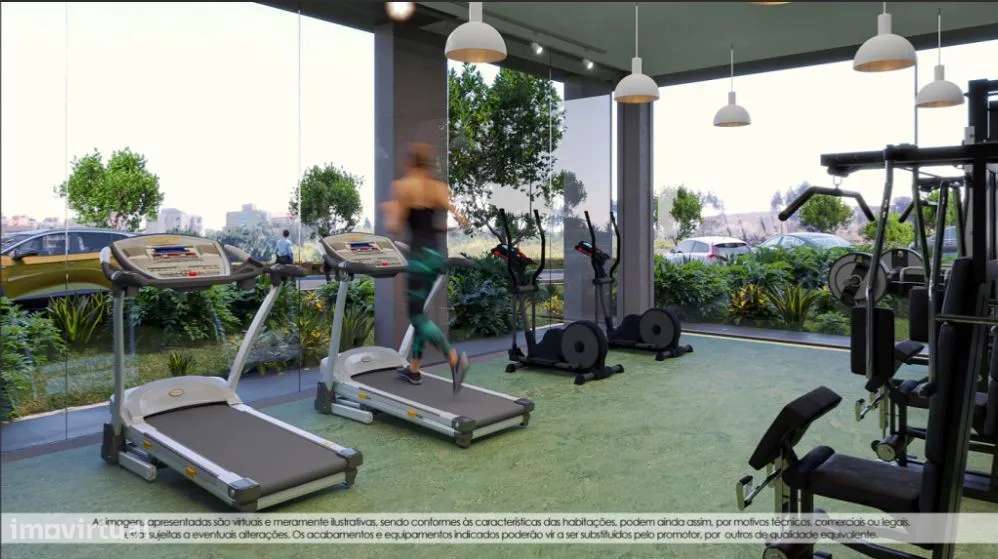 T2 novo 1º piso com varanda e garagem Empreendimento Royal Green-14