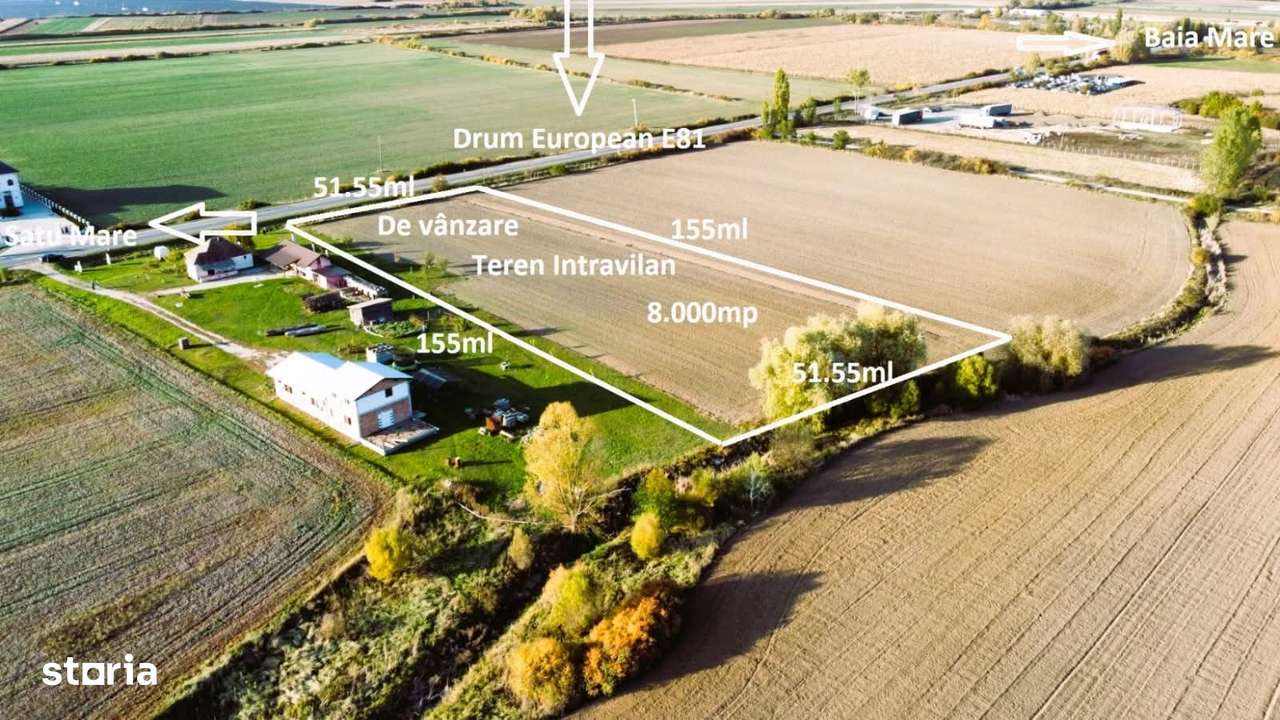 Teren intravilan - 8.000 mp in Botiz | Acces din Drum European-3