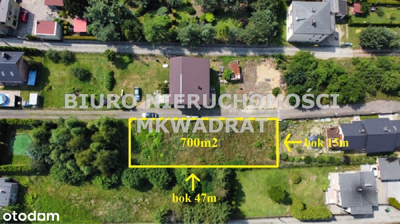 Uzbrojona, 700m2, prostokat, Popielów