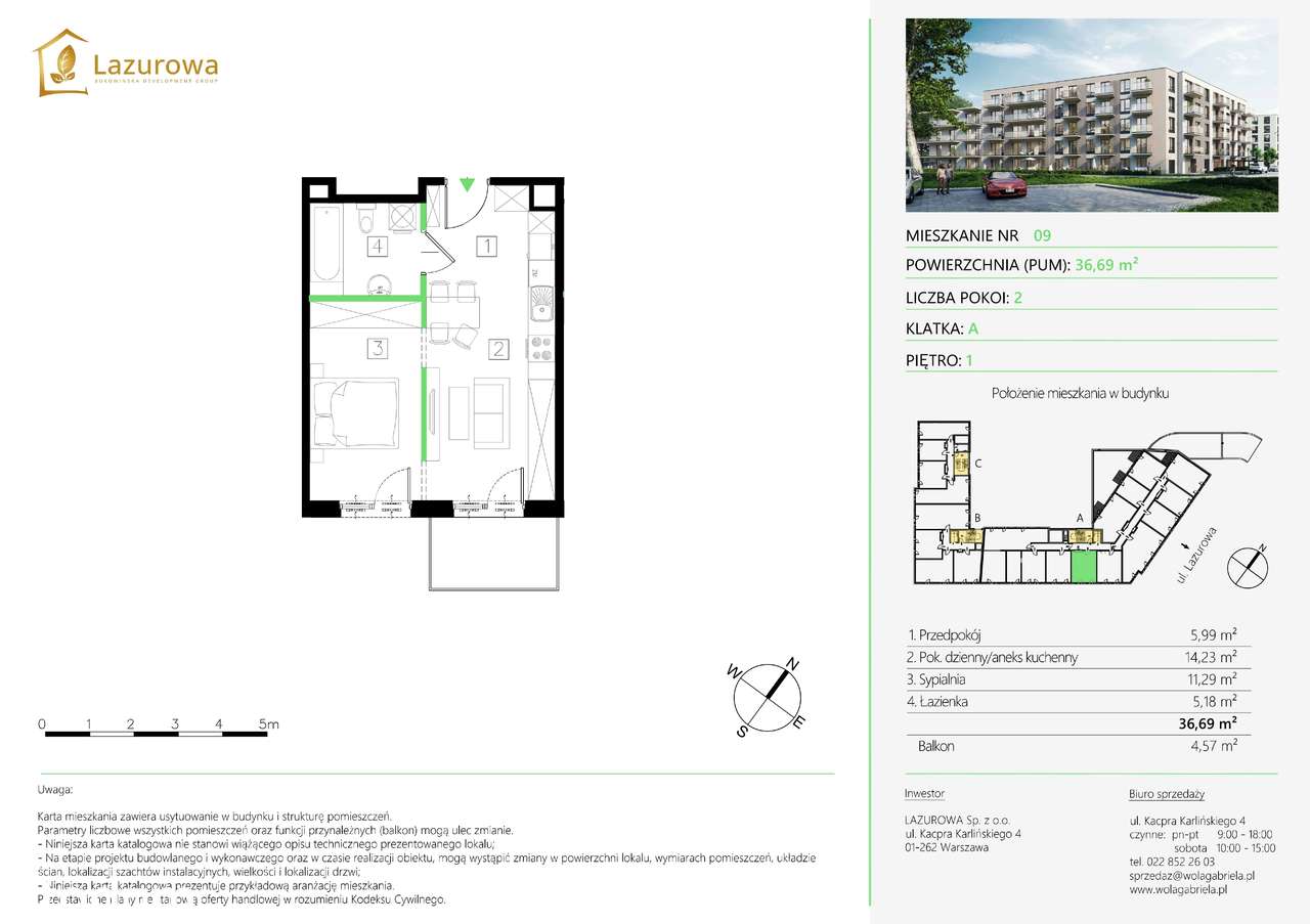 2 pok. 36,69m2 - Balkon 4,57 - odbiór kluczy I kwartał 2026-1