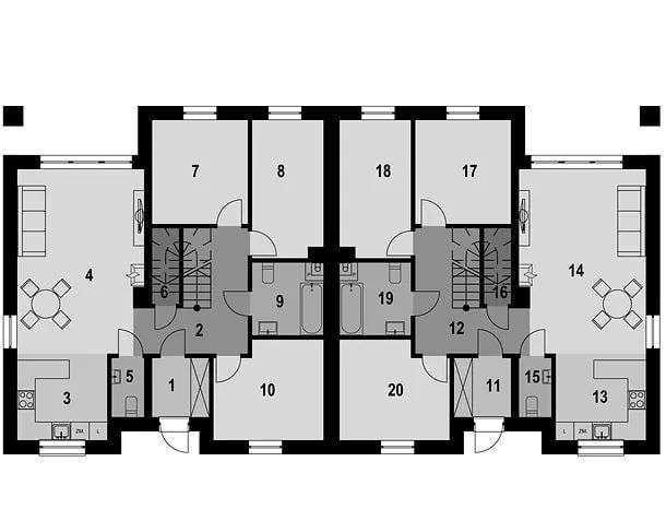Dom bliźniak w stanie surowym zamkniętym - Pełny obrazek: 5/5