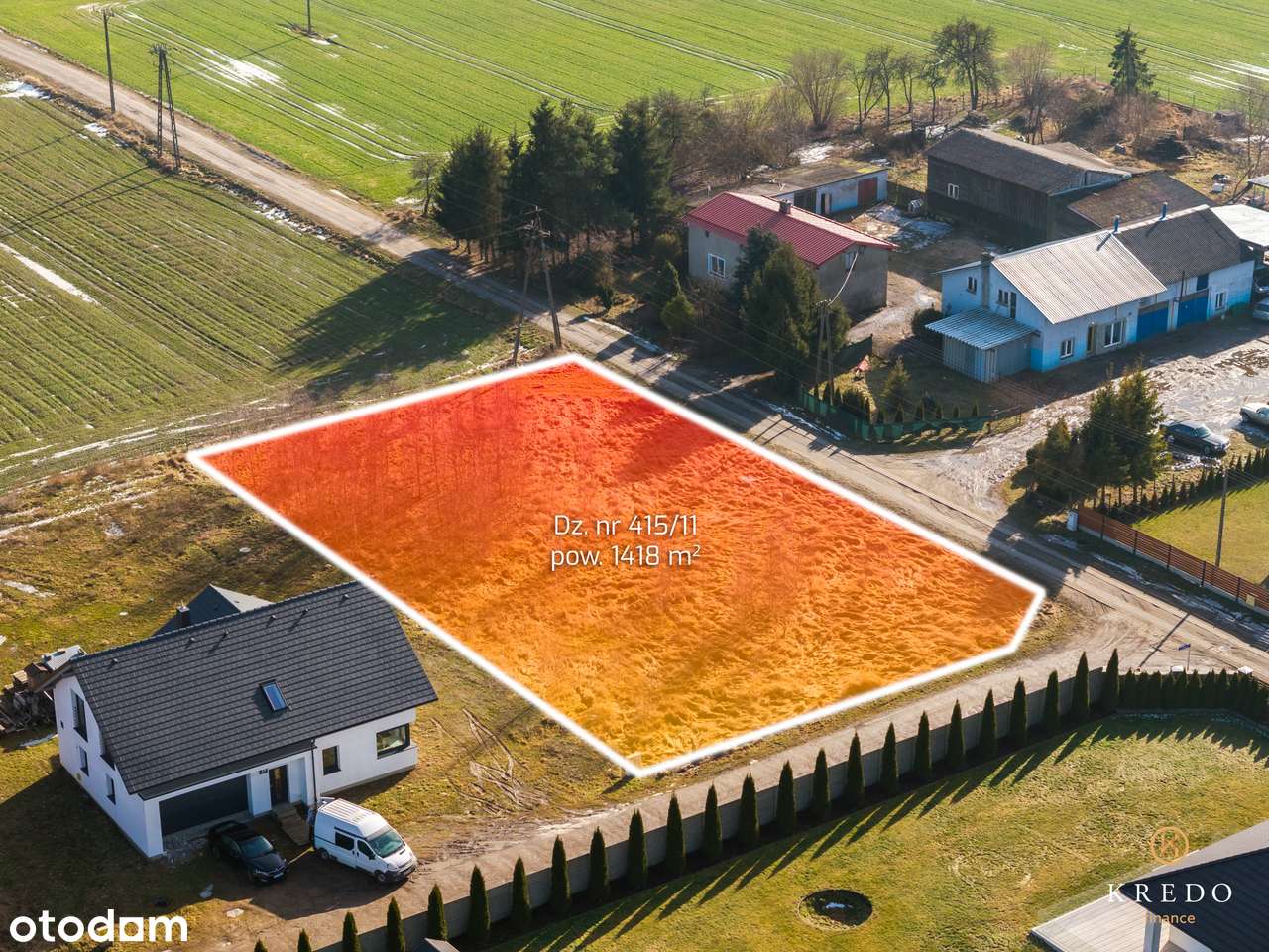 Działka budowlana 1418 m² | Kołdowo | Media | WZ | Spokojna okolica-12