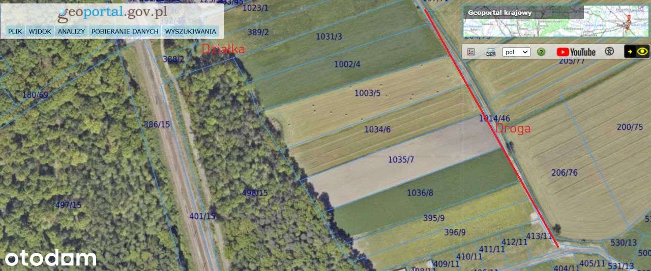 Działka rolna. Brak planu zagospodarowania. Droga. - Pełny obrazek: 5/10