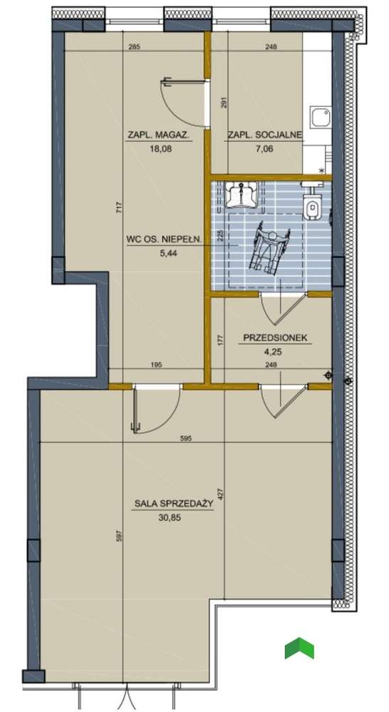 Nowy lokal, 65.68 m2. - Pełny obrazek: 4/4