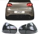 FAROLINS TRASEIROS LED PARA VOLKSWAGEN VW GOLF 5 MK V 03-08 PRETO FUMADO - 2